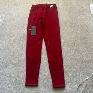 Mens New Arcteryx Rho Heavyweight Bottom Size Small Color Bordeaux $120